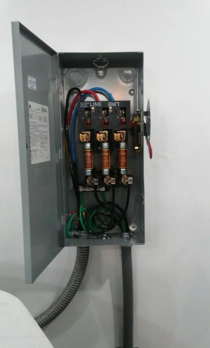 Three-phase disconnect switch installed for Electrical Wiring & Rewiring in Fairfax